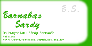 barnabas sardy business card