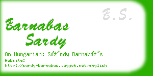 barnabas sardy business card